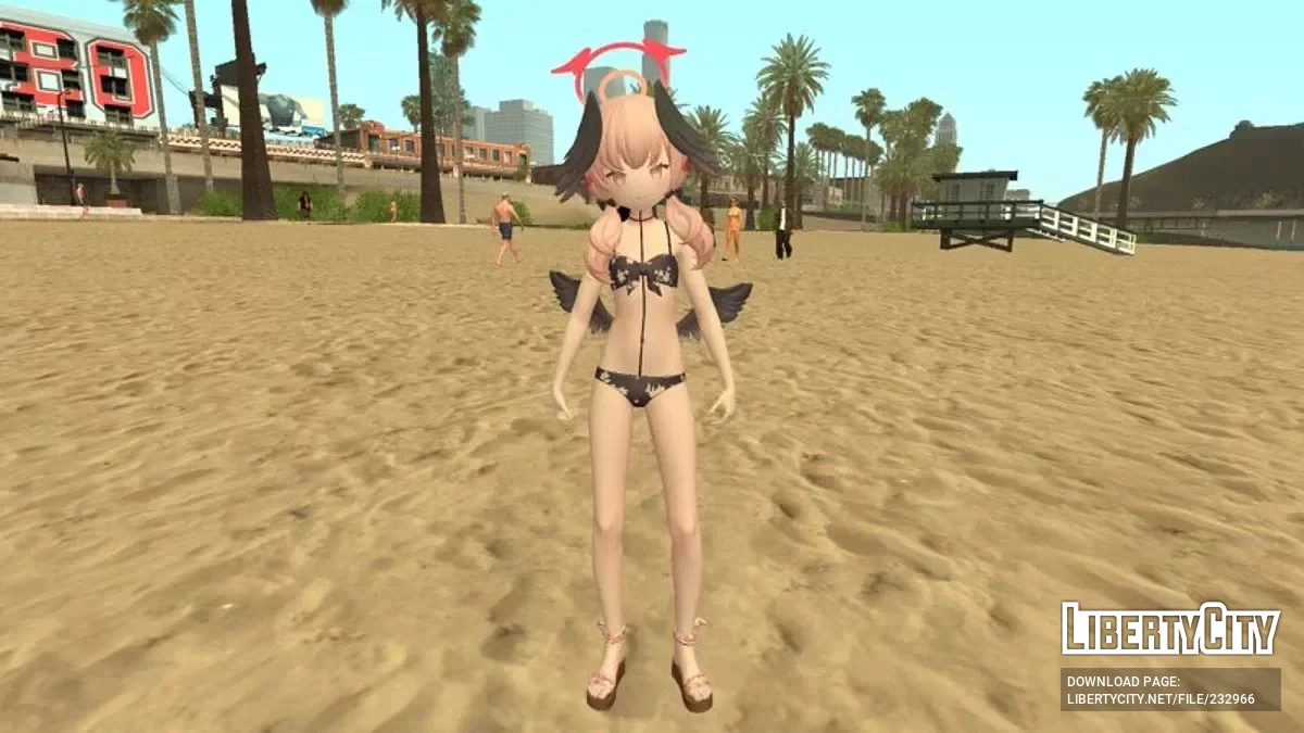 Кохару Симоэ из Blue Archive / GTA San Andreas