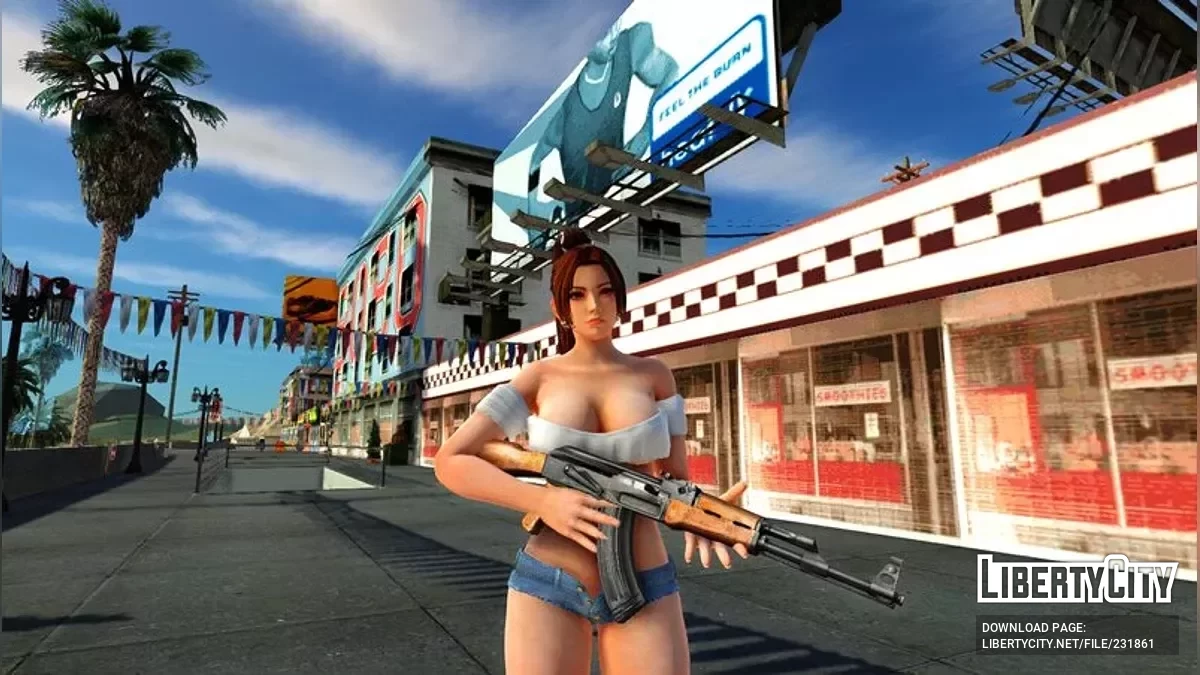 Мэй Ширануи в Тонкинской одежде из DOA5LR / GTA San Andreas