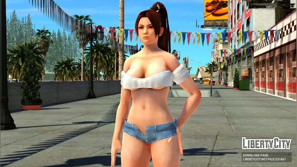Мэй Ширануи в Тонкинской одежде из DOA5LR / GTA San Andreas