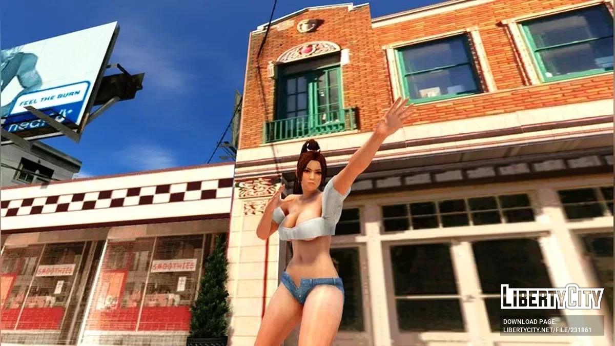 Мэй Ширануи в Тонкинской одежде из DOA5LR / GTA San Andreas