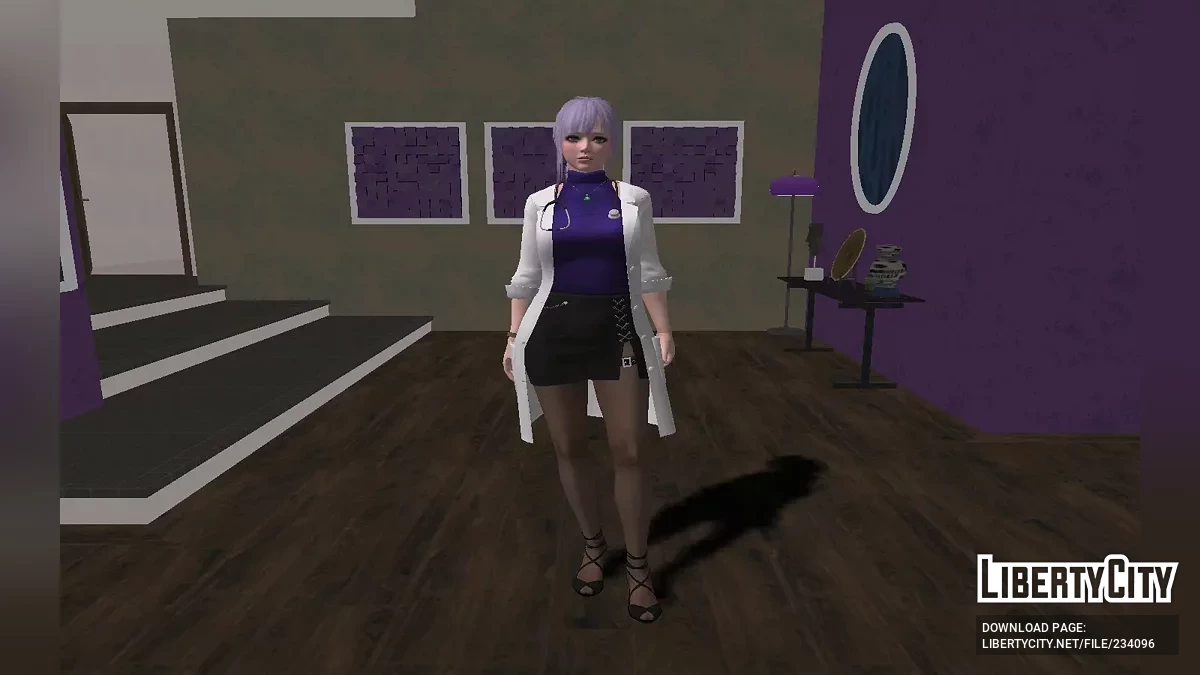 Фиона из Dead or Alive в униформе медсестры / GTA San Andreas