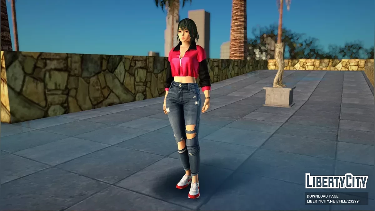 Новый скин Тамаки в современной городской одежде / GTA San Andreas