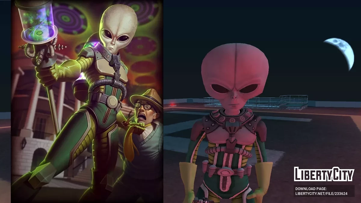 Галактический захватчик Ах Пуч из SMITE / GTA San Andreas