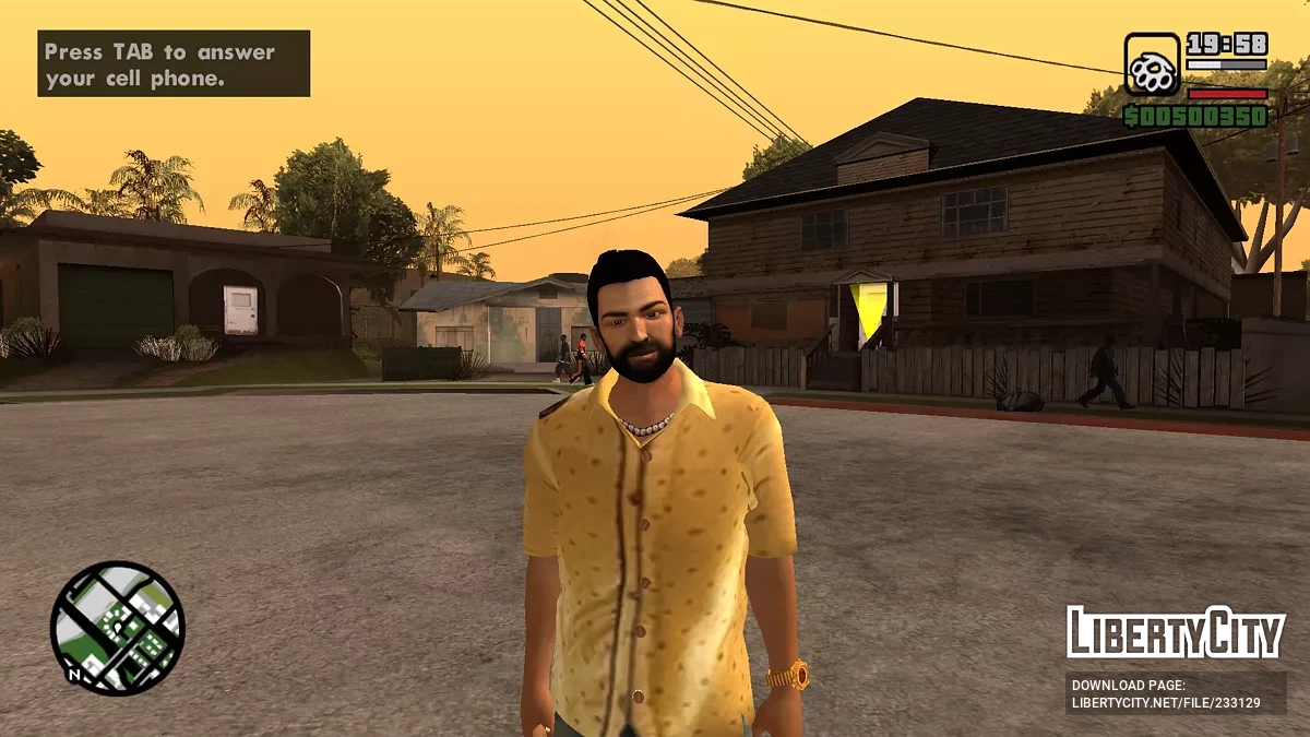 Томми Версетти с бородой HQ / GTA San Andreas