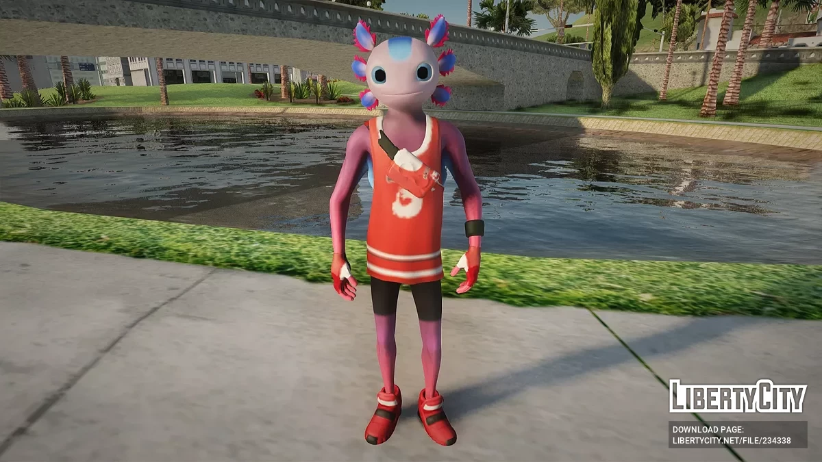 Аксолотль из Fortnite / GTA San Andreas