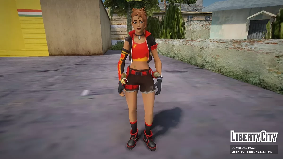 Динамичная Дина Митт из Fornite / GTA San Andreas
