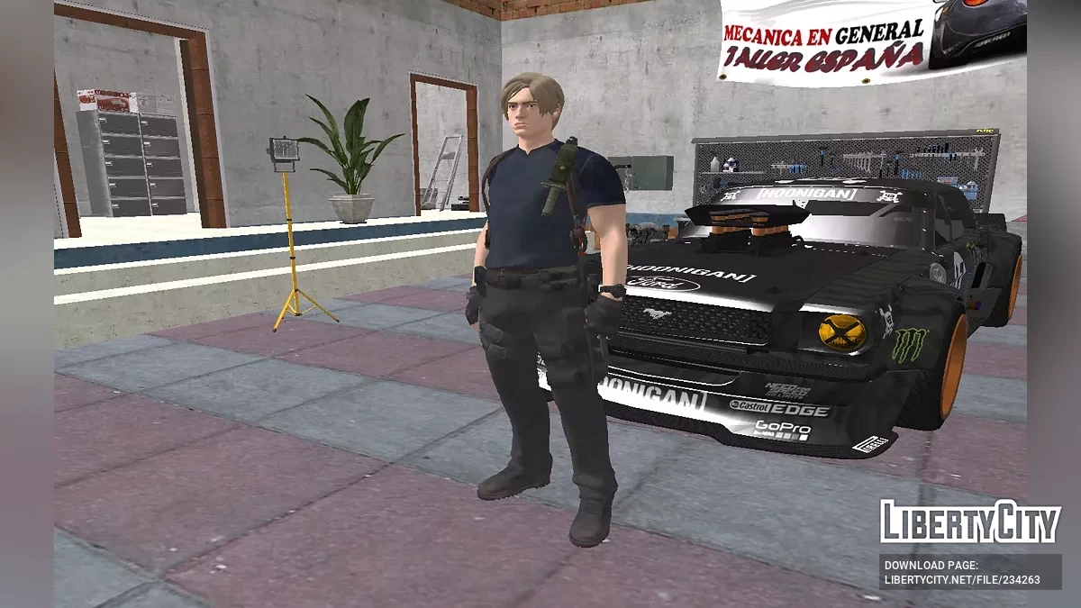 Леон из Resident Evil 4 (Fortnite-версия) / GTA San Andreas