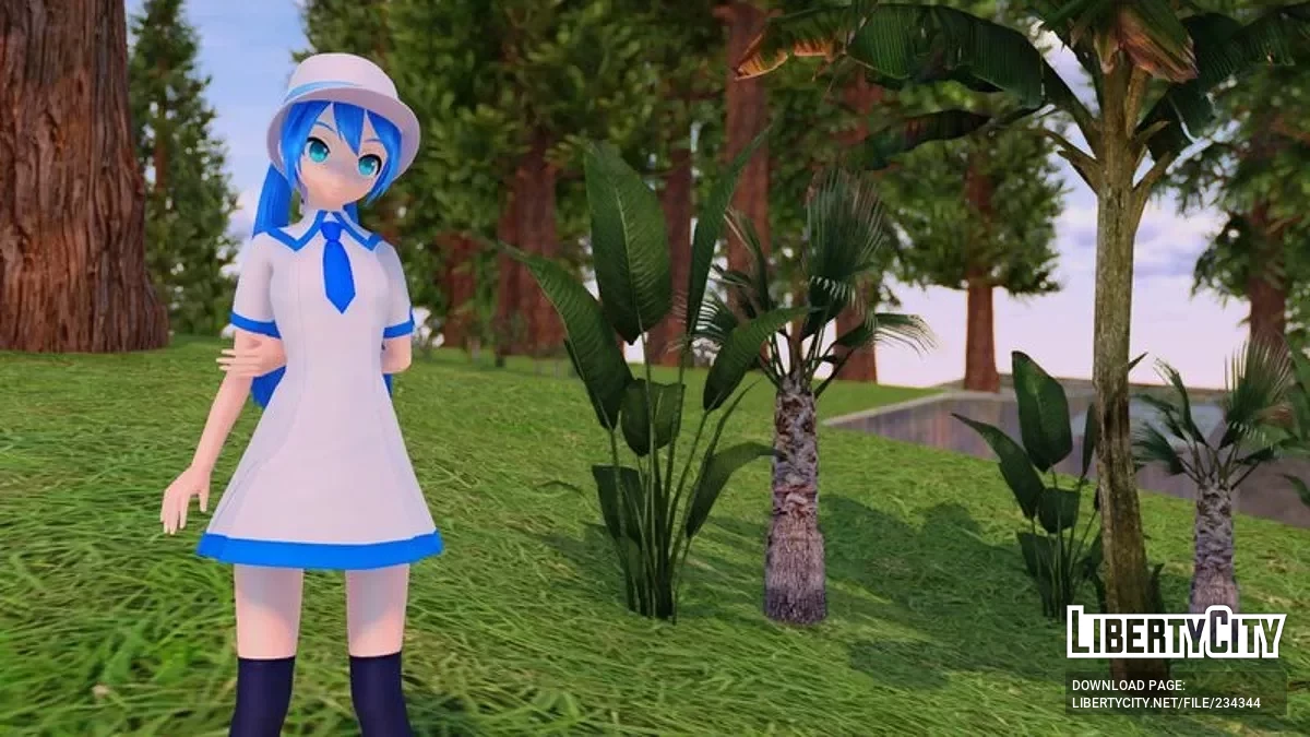 Летние воспоминания Хацунэ Мику из PDFT / GTA San Andreas