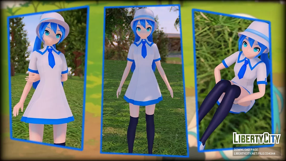 Летние воспоминания Хацунэ Мику из PDFT / GTA San Andreas