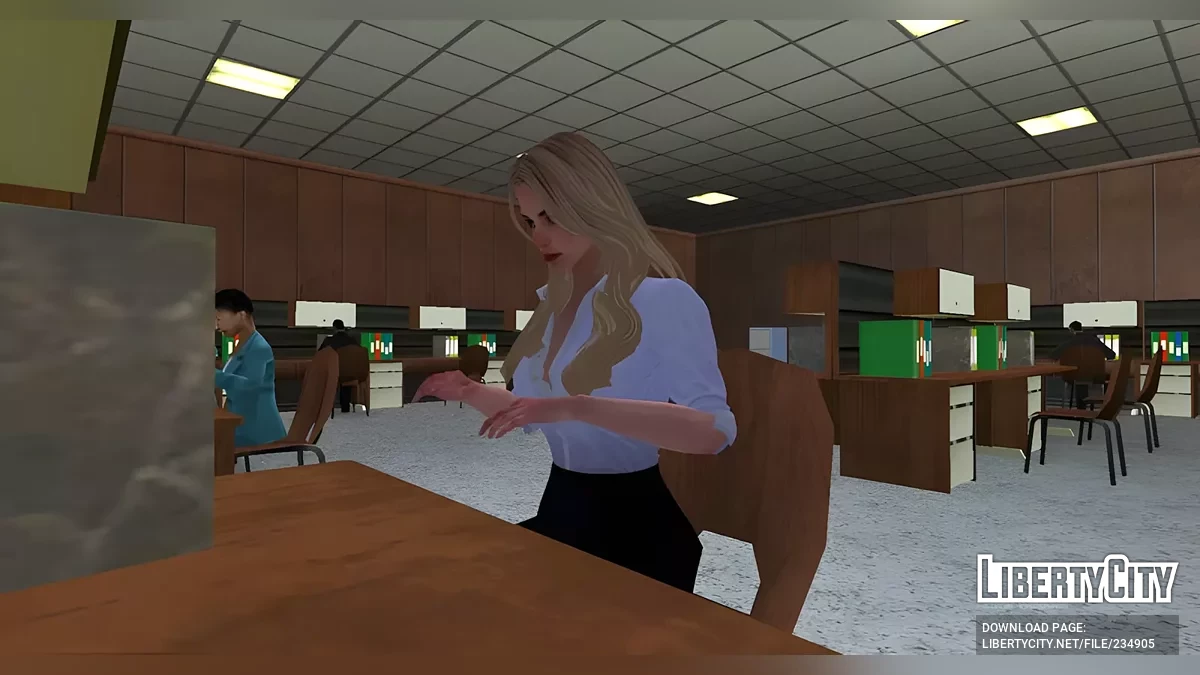Оливия в офисном костюме из The Grand Mafia / GTA San Andreas