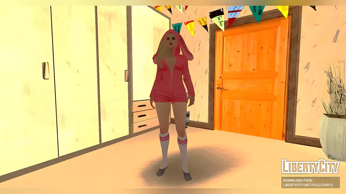 Оливия в пижаме-кролике из The Grand Mafia / GTA San Andreas