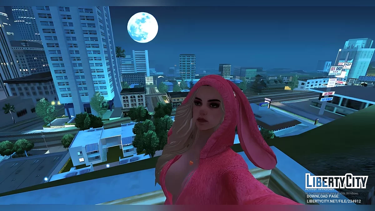 Оливия в пижаме-кролике из The Grand Mafia / GTA San Andreas