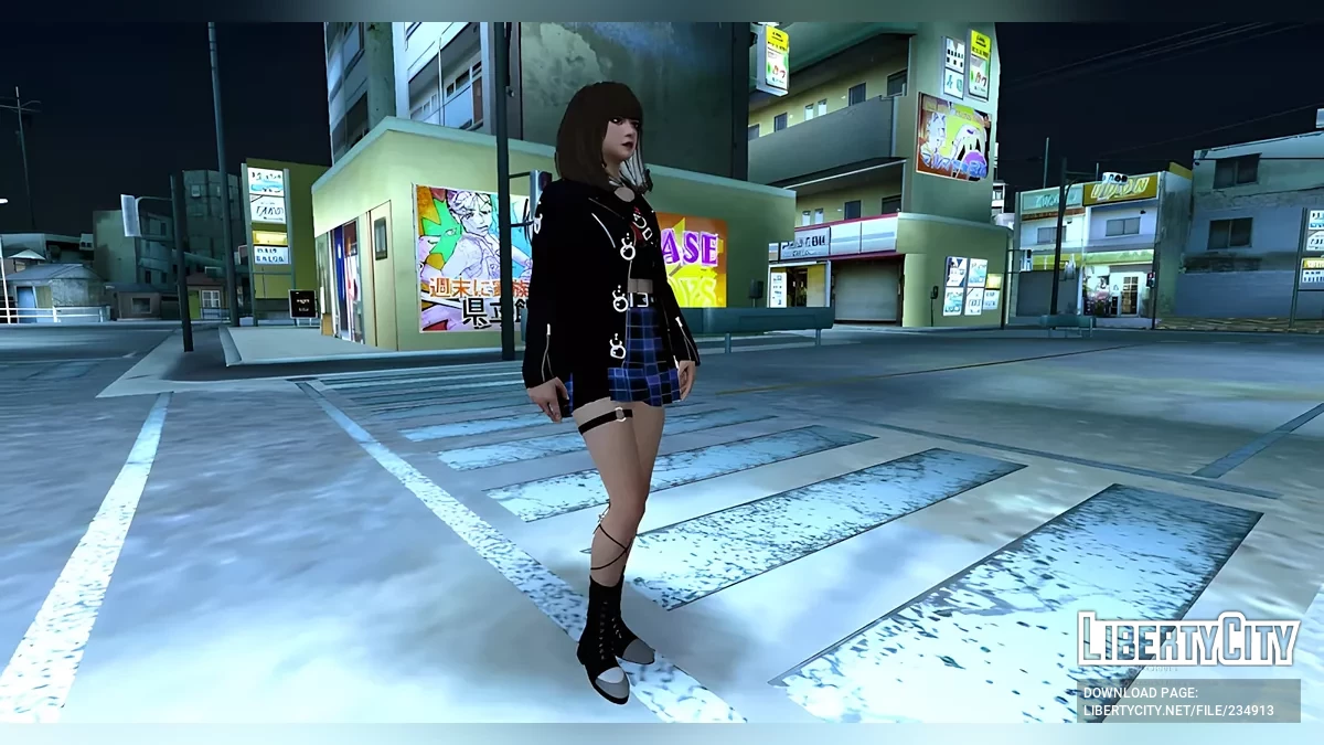 Сакурако Дзингудзи в повседневном наряде из The Grand Mafia / GTA San Andreas