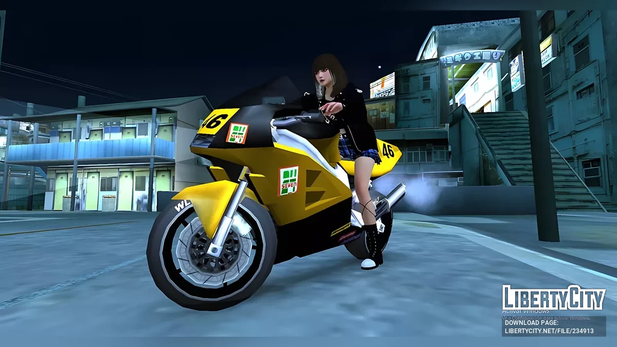 Сакурако Дзингудзи в повседневном наряде из The Grand Mafia / GTA San Andreas