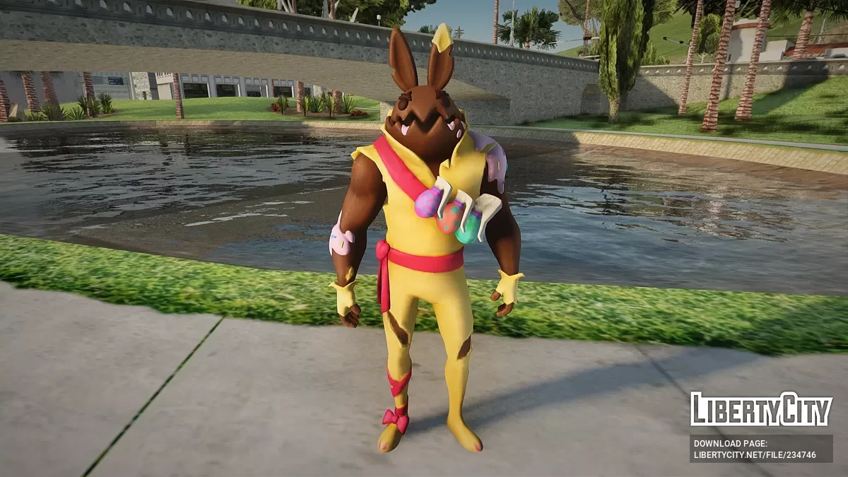Шоколадный заяц из Fortnite / GTA San Andreas