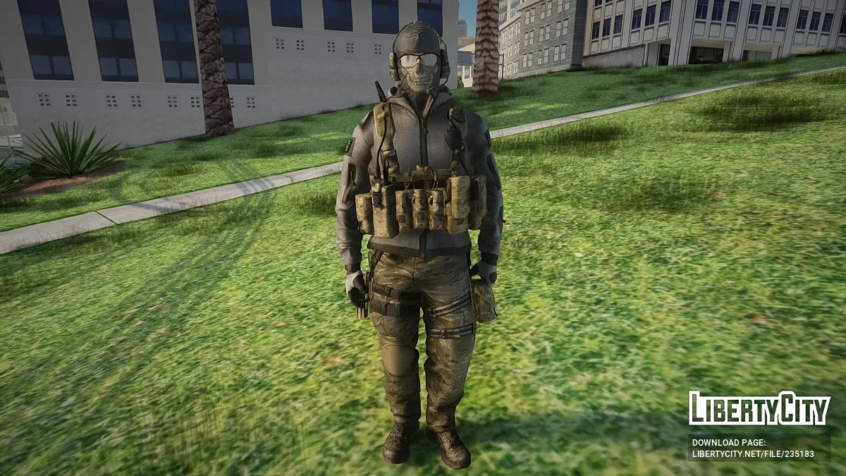 Гоуст из Call of Duty: Modern Warfare (2019) / GTA San Andreas