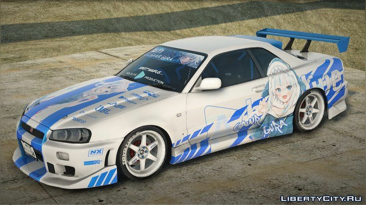 Download 1999 Nissan Skyline GT-R BNR34 C-WEST Hololive EN Gawr Gura ...