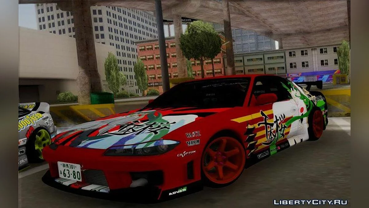 Nissan 180sx Facelift Silvia S15 With Hatsune Miku Senobonzakura Itasha / GTA San Andreas