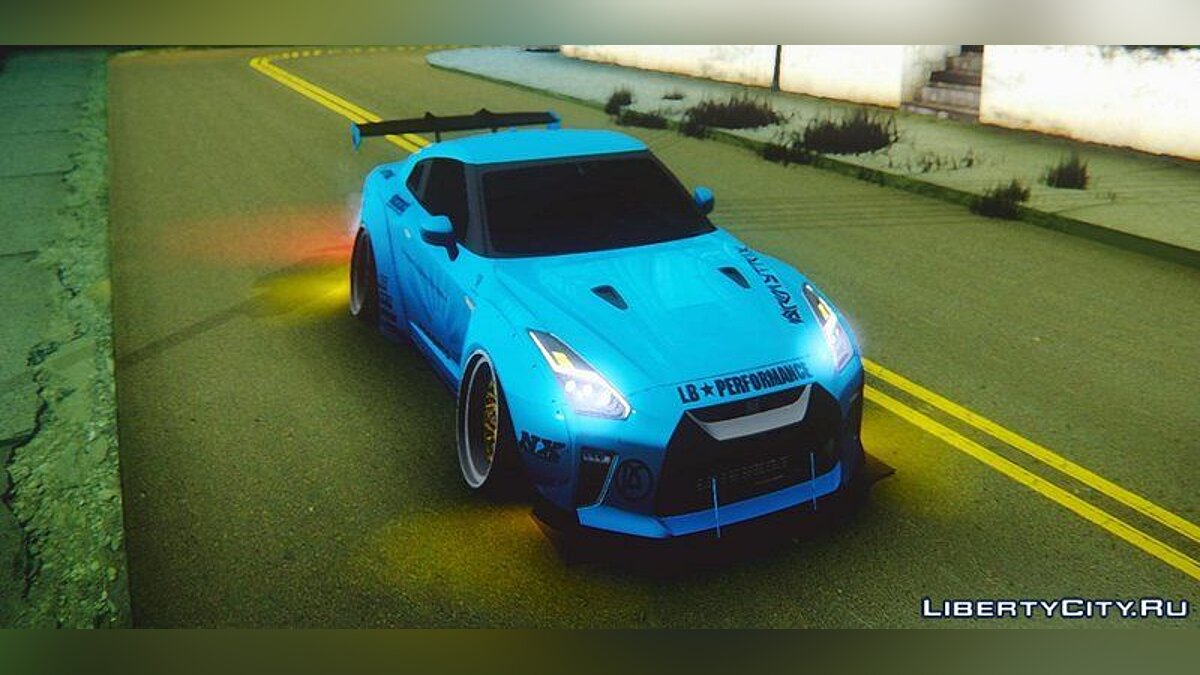 Скачать 2017 Nissan GTR R35 Premium Liberty Walk LB Performance для GTA San  Andreas