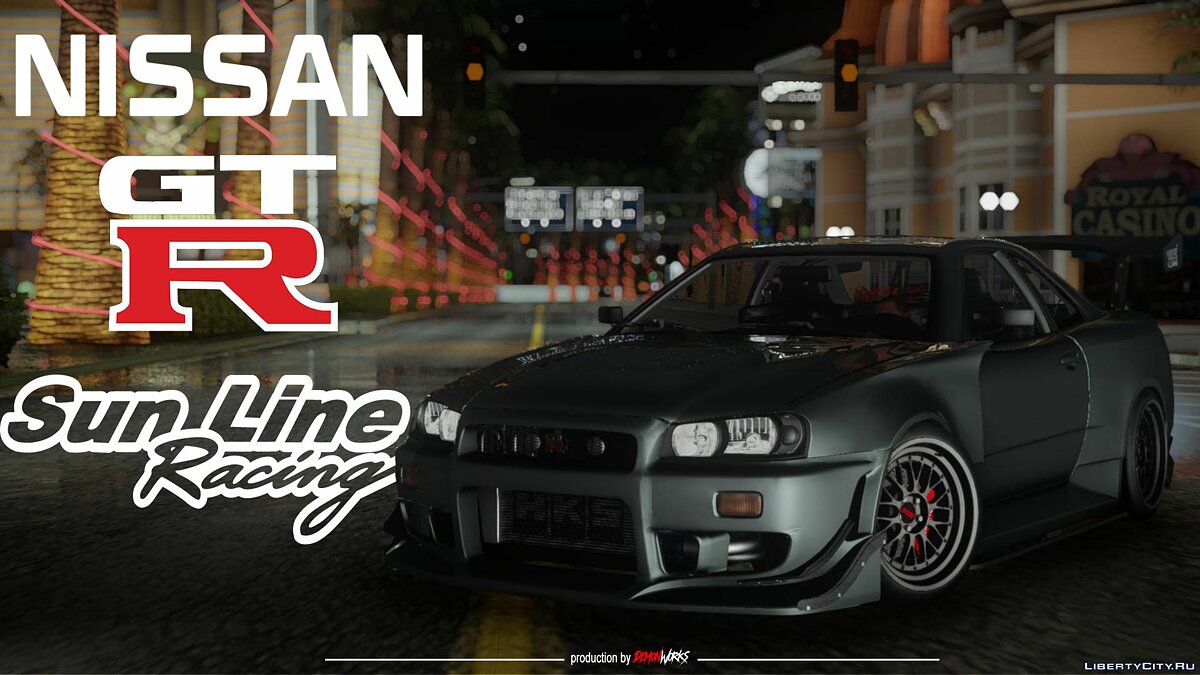 Скачать Nissan Skyline GTR R-34 Sun Line Racing для GTA San Andreas