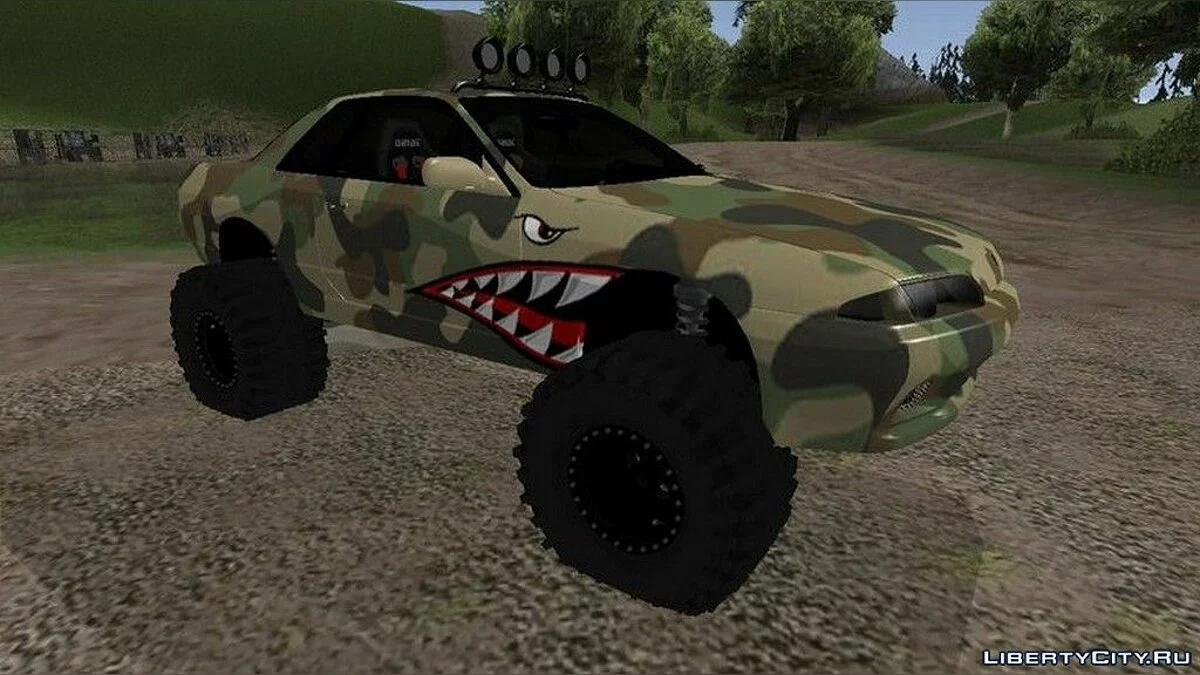 Nissan Skyline R32 Off Road Camo Shark / GTA San Andreas