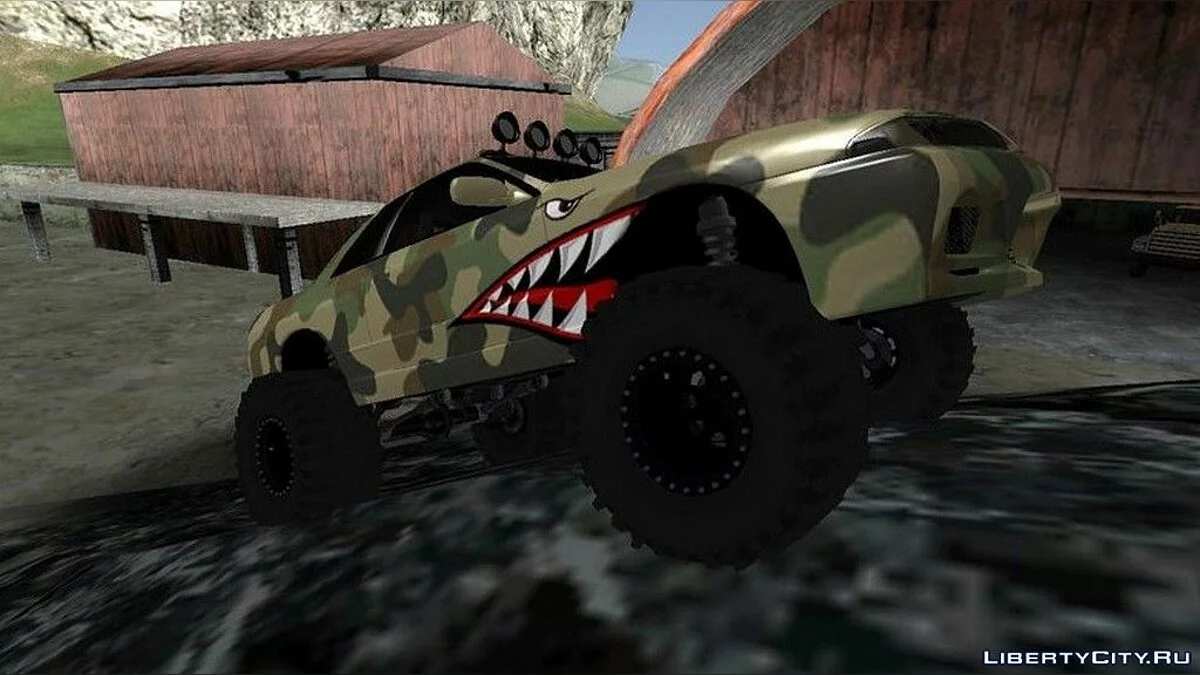 Nissan Skyline R32 Off Road Camo Shark / GTA San Andreas