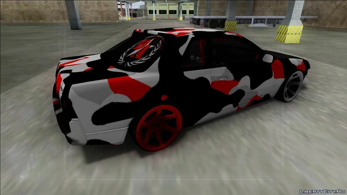 Nissan Skyline R32 Drift красный камуфляж / GTA San Andreas