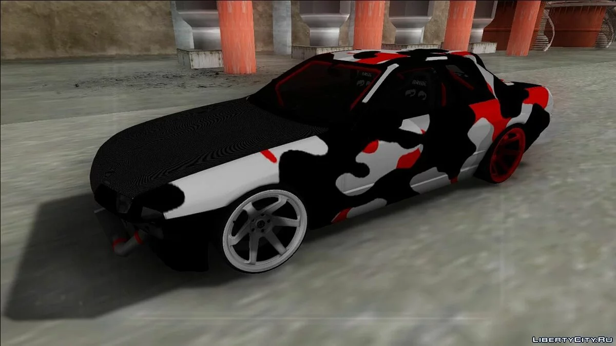 Nissan Skyline R32 Drift красный камуфляж / GTA San Andreas