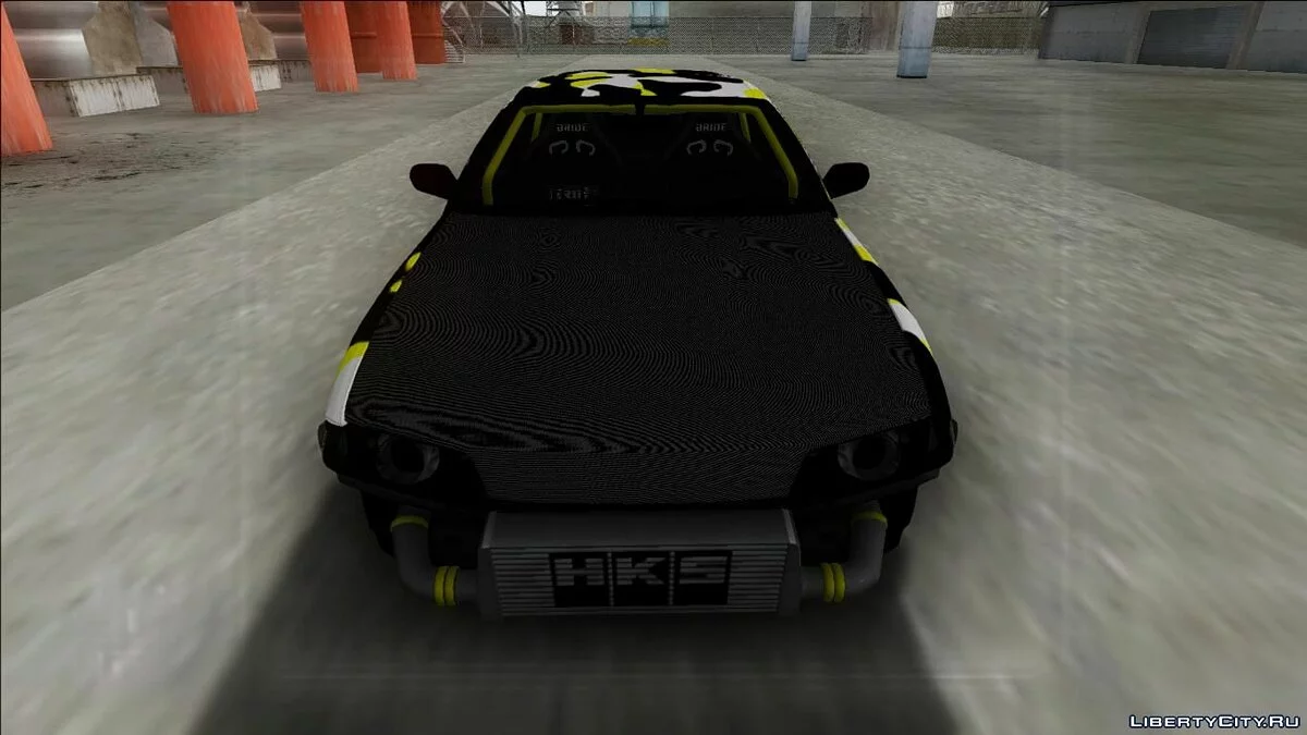 Nissan Skyline R32 Drift желтый камуфляж / GTA San Andreas
