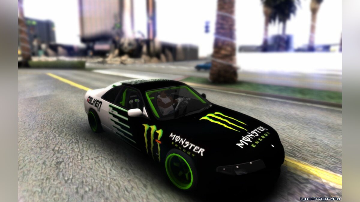 Скачать Nisssan Skyline R33 Drift Monster Energy Falken для GTA San Andreas