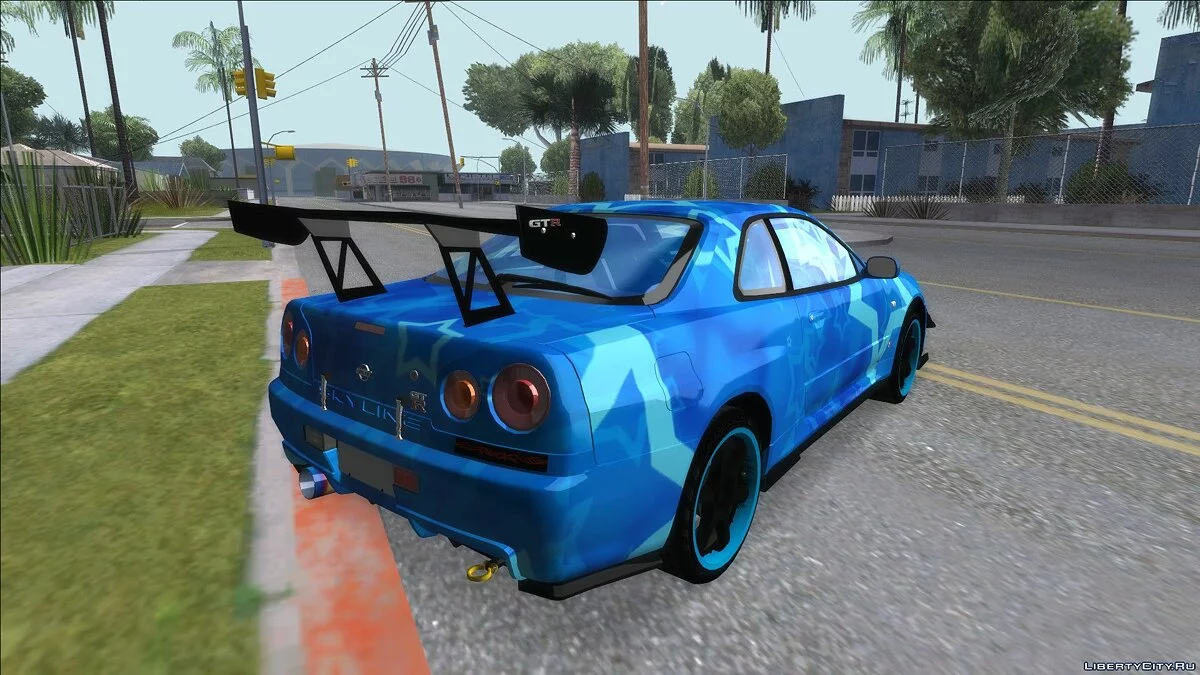 Nissan Skyline GTR 34 Blue Star / GTA San Andreas