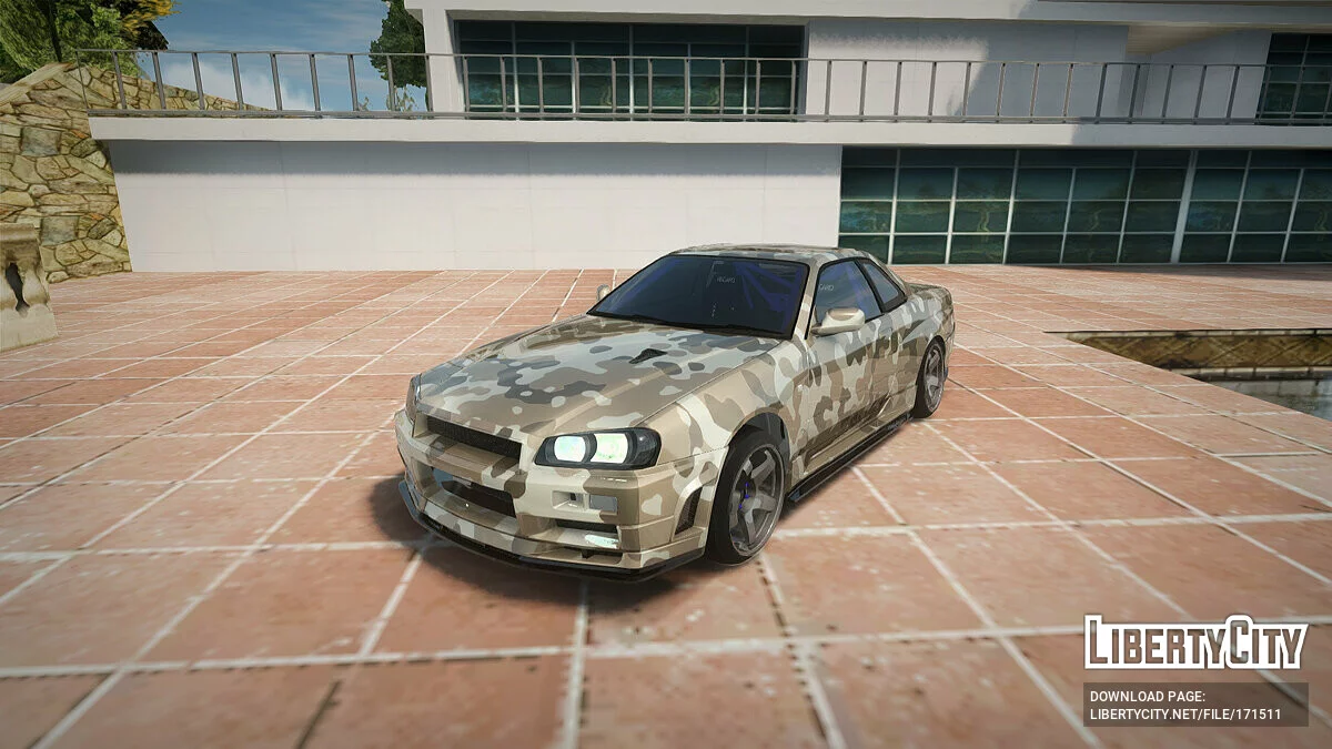 Nissan Skyline R34 + раскраска / GTA San Andreas