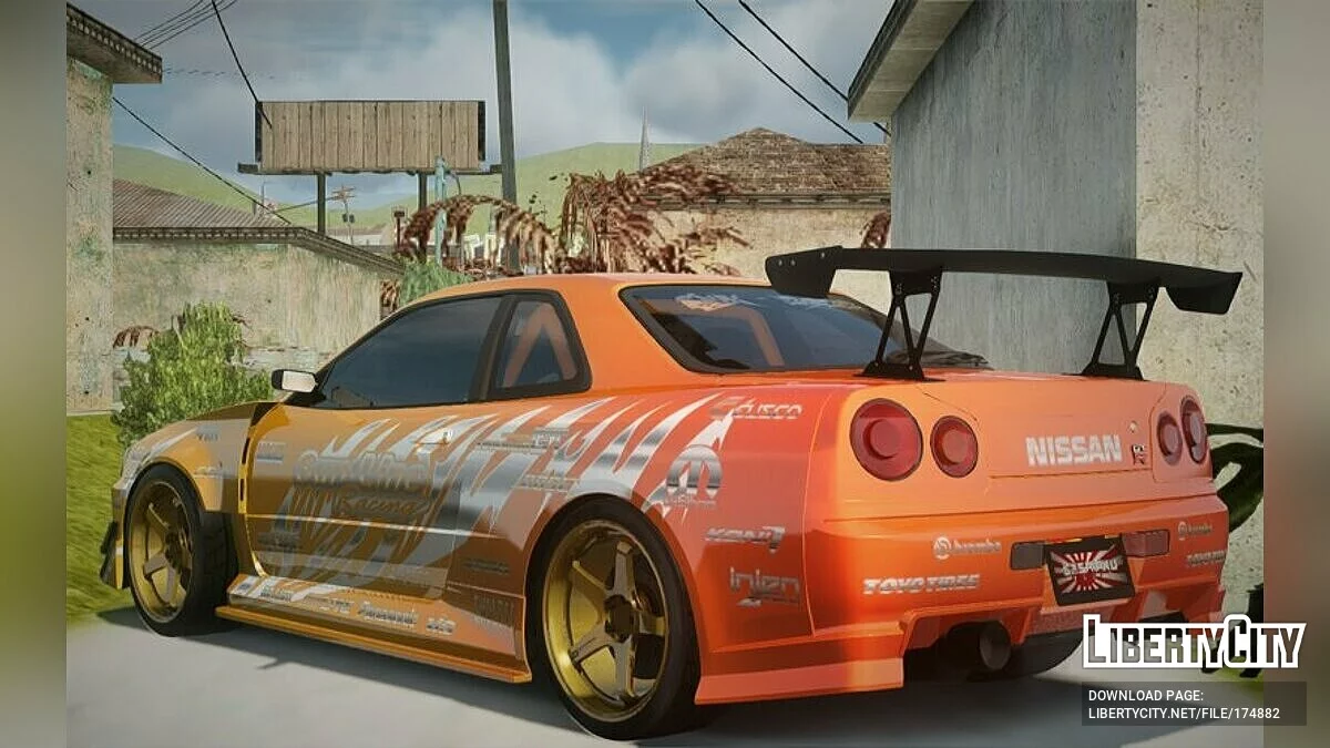 Nissan GTR R34 Sunline Racing / GTA San Andreas