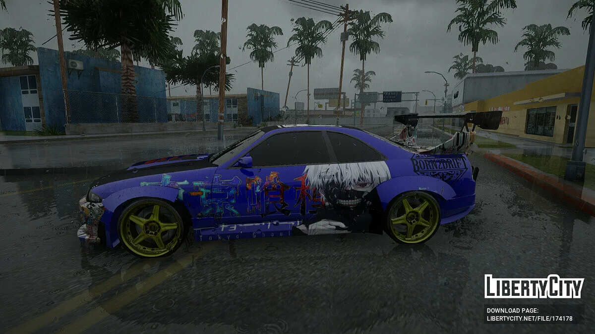 Nissan Skyline R33 Widebody Itasha / GTA San Andreas