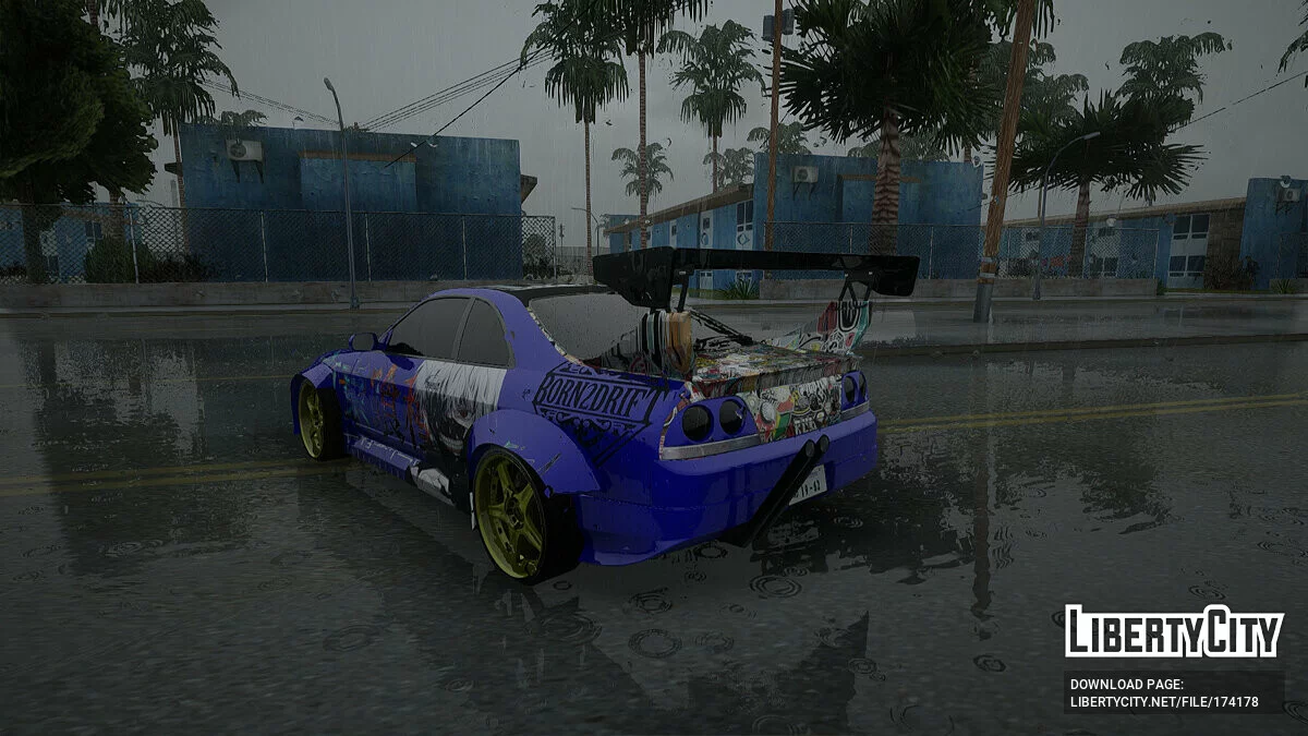 Nissan Skyline R33 Widebody Itasha / GTA San Andreas