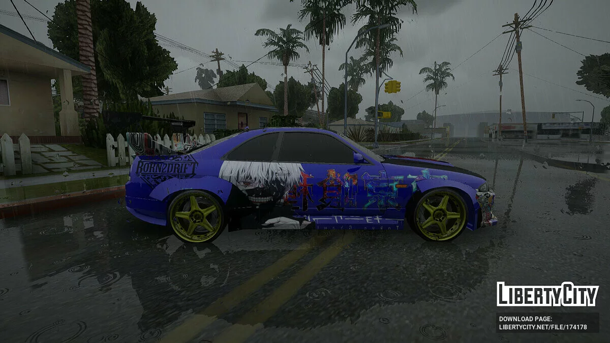 Nissan Skyline R33 Widebody Itasha / GTA San Andreas