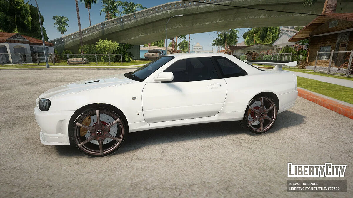 Nissan Skyline GTR V Spec II v2 / GTA San Andreas
