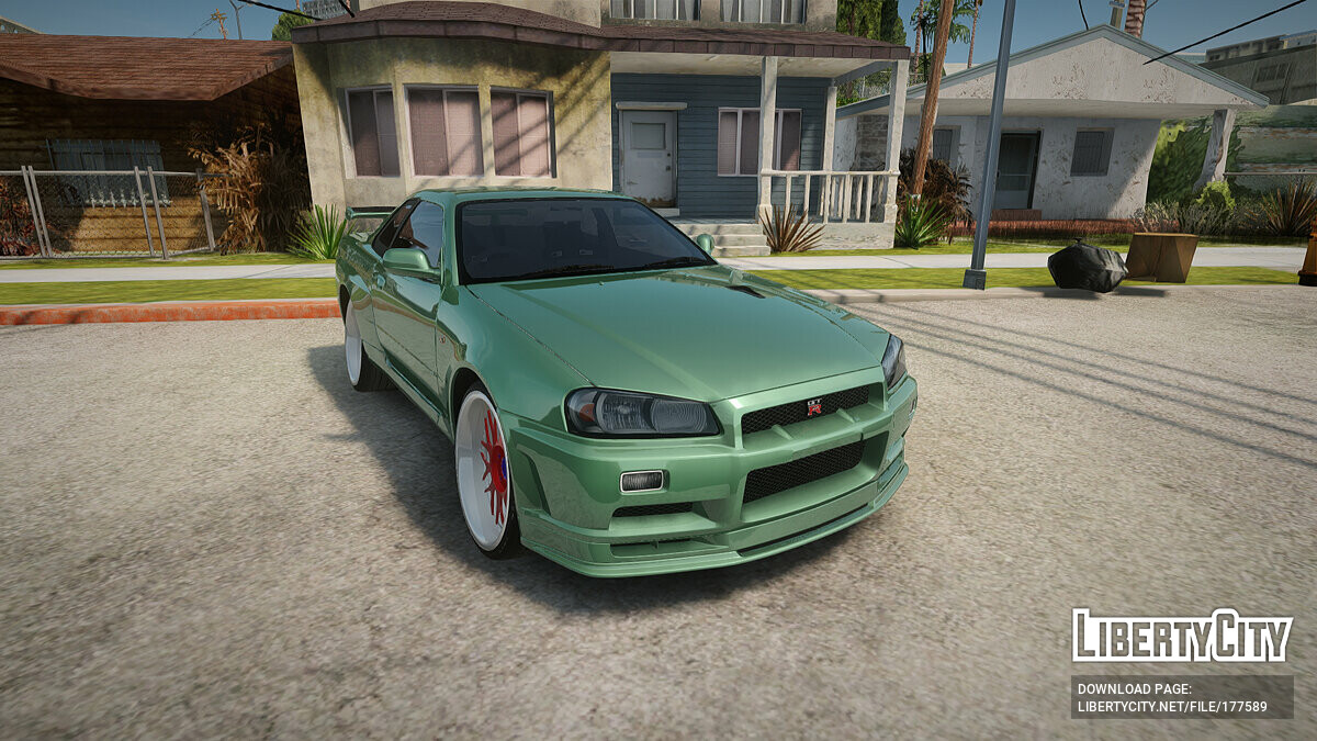 Скачать Nissan Skyline GTR V Spec II для GTA San Andreas