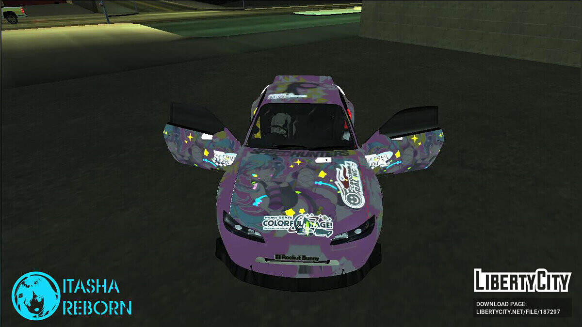 Скачать Nissan Silvia S15 Itasha Hatsune Miku of Project Sekai для GTA San  Andreas