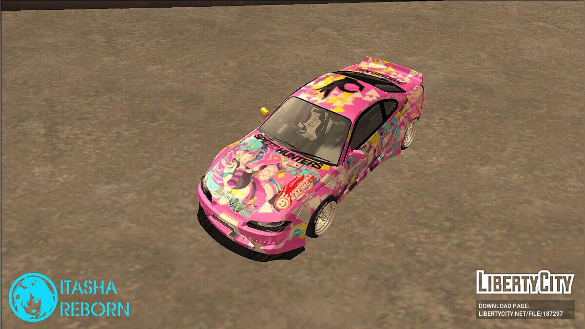 Скачать Nissan Silvia S15 Itasha Hatsune Miku of Project Sekai для GTA San  Andreas