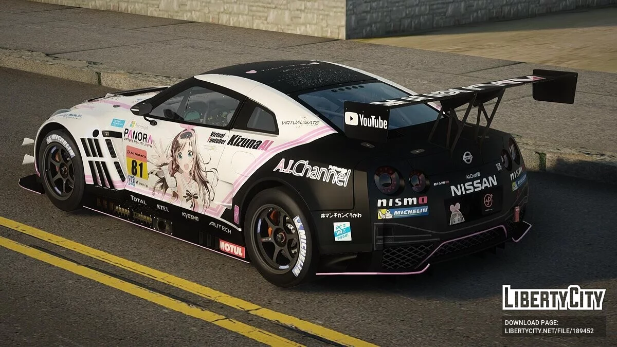 2014 Nissan GT-R Nismo GT3 Kizuna AI Itasha / GTA San Andreas