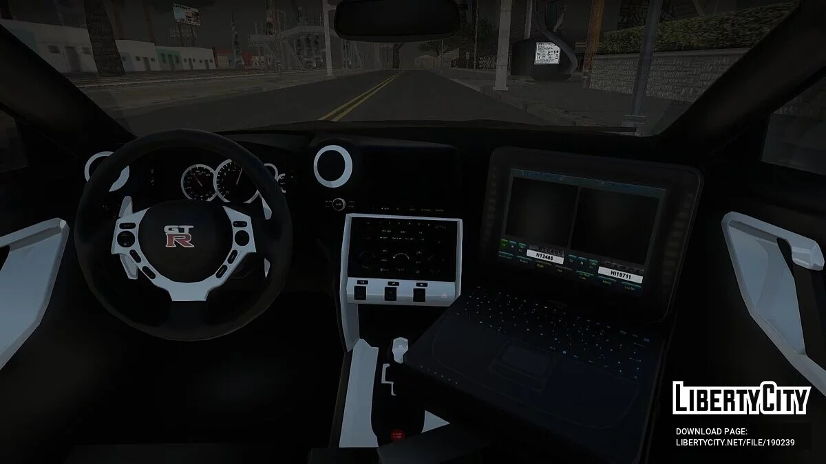 2012 Nissan GT-R R35 Black Edition Police v1.0 / GTA San Andreas