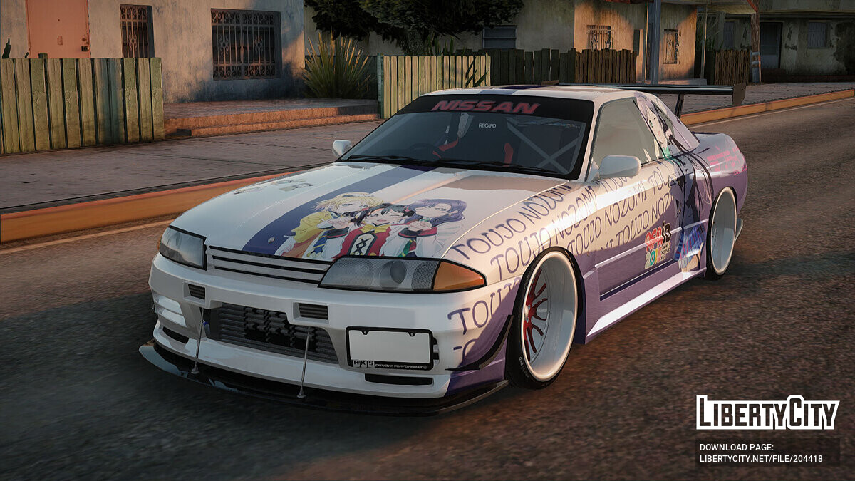 Скачать Nissan Skyline R32 Nozomi Toujo Itasha для GTA San Andreas