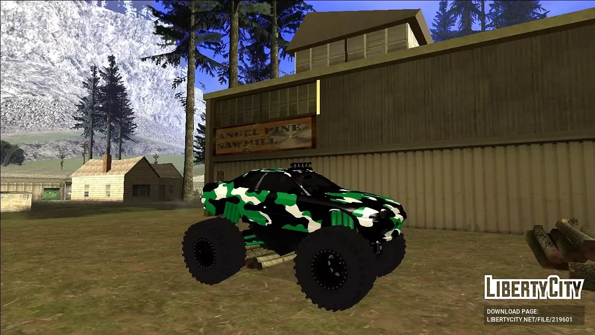 Nissan Skyline R32 Monster Truck Camo / GTA San Andreas