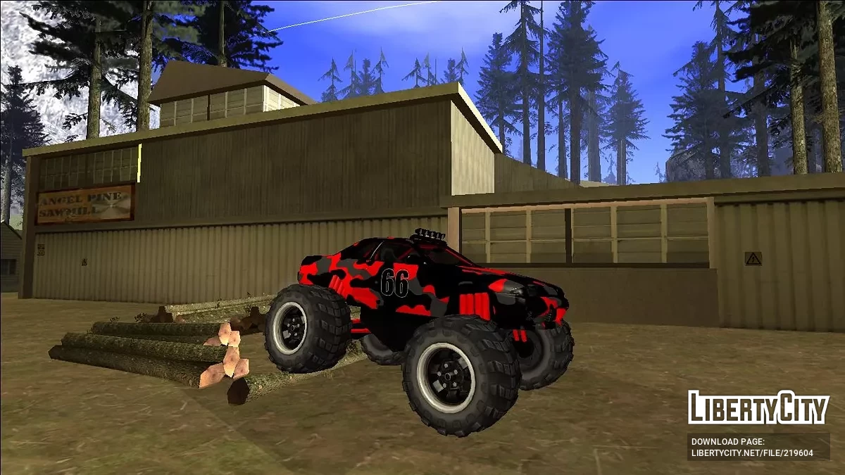 Nissan Skyline R32 Monster Truck Camo / GTA San Andreas