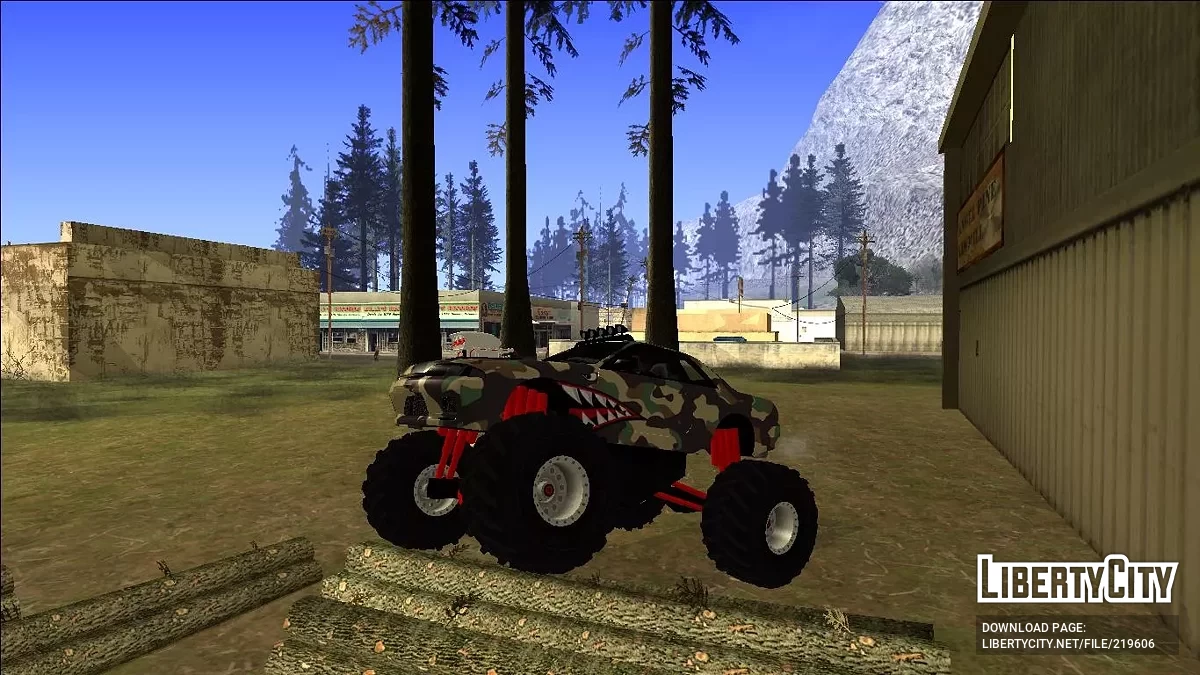 Nissan Skyline R32 Monster Truck Camo Shark / GTA San Andreas