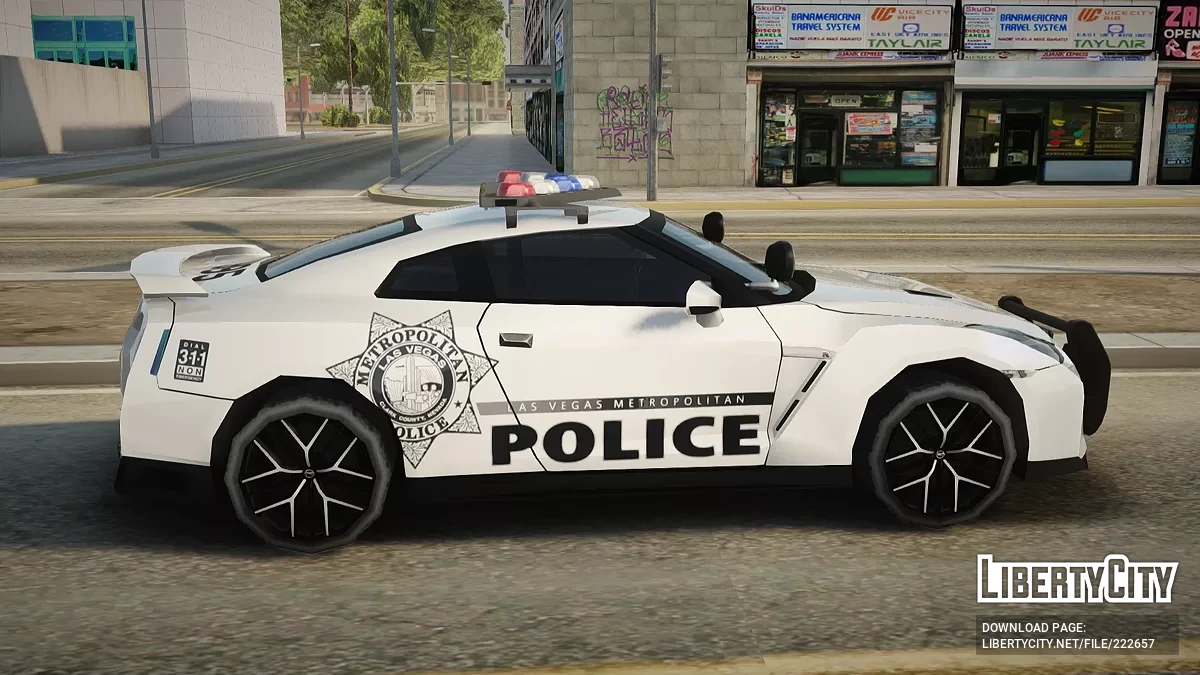 Nissan GT-R R35 HSU LVMPD Marked [AVS] / GTA San Andreas