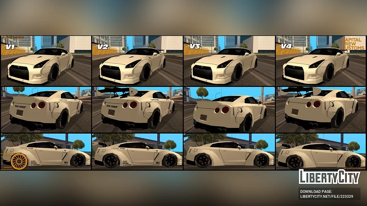 Nissan GT-R 35 Liberty Walk Edition / GTA San Andreas