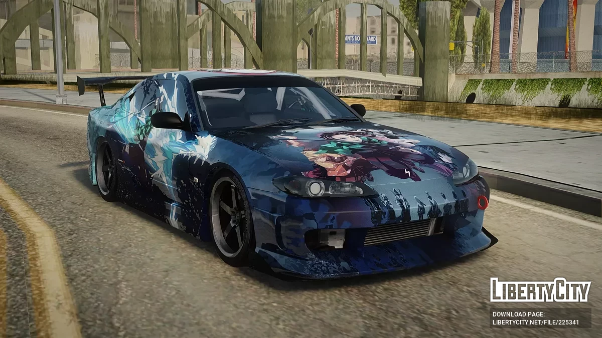 Nissan Silvia S15 Kimetsu no Yaiba Paintjob / GTA San Andreas
