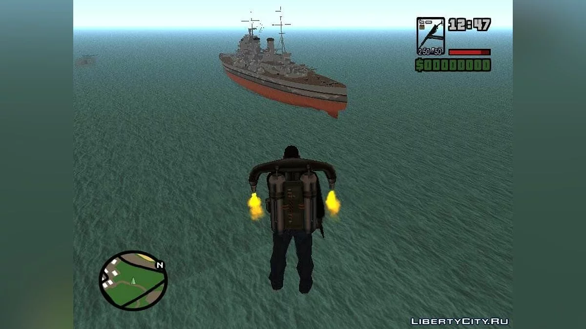 Линкор Prince of Wales из BF 1942 / GTA San Andreas